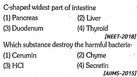 human physiology mcq-Biology mcqs - digestion and absorption mcq - Part 1
