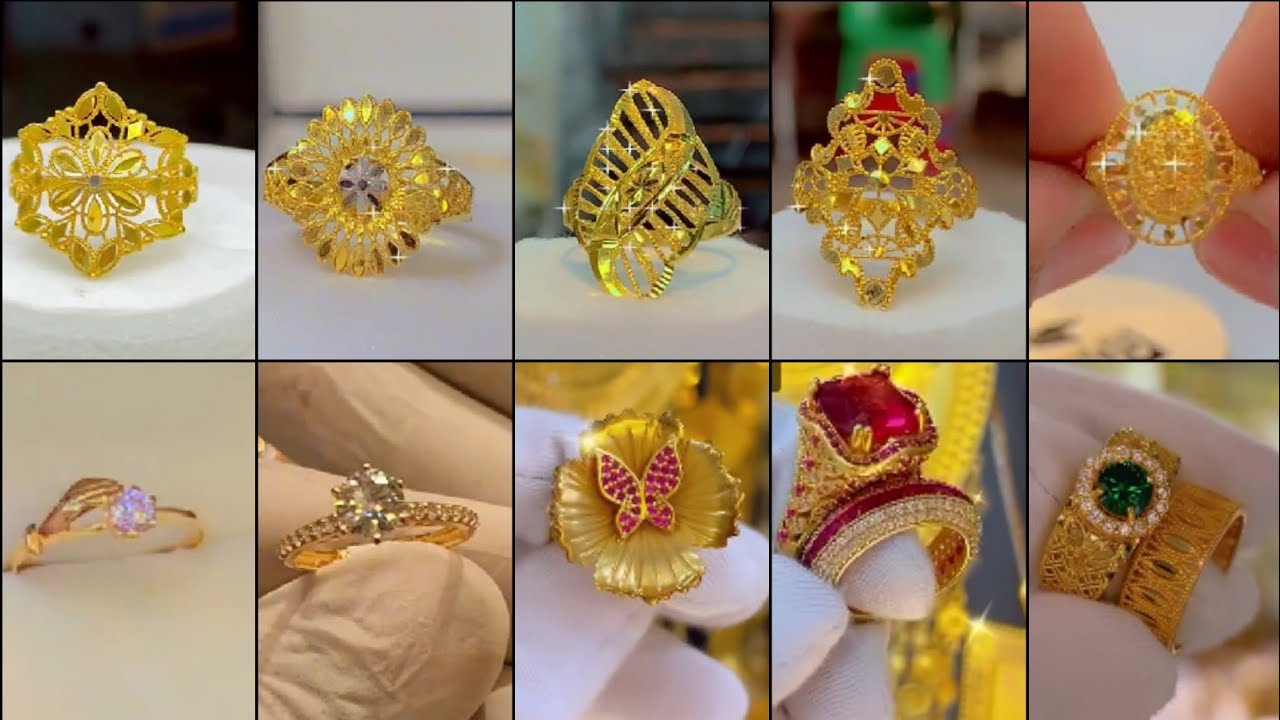 21k Arabic Gold Ring Design/ Luxury Gold Rings for women/@A1Jewelry ...