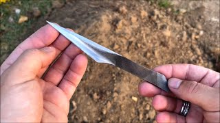 Cómo hacer un cuchillo Kiridashi a partir de una lima vieja  |  Making a knife from an old file