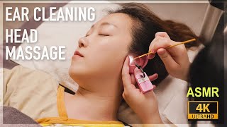 ASMR 😪 Ear cleaning and Head massage for deep sleep