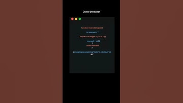 🔄 Reverse a String | Junior vs Senior Developer 👨‍💻👨‍💼 | JavaScript Tricks #ytshorts #shorts #js