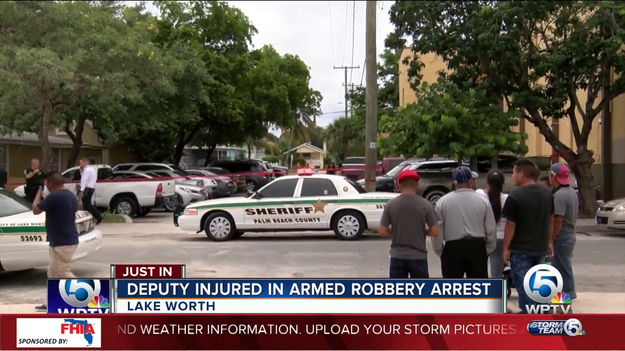 Deputy injured in armed robbery arrest in Lake Worth - YouTube