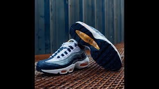 nike air max 95 midnight navy laser orange