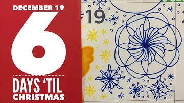 How to Zentangle Abundant Star in my Giant #Quigtangle Zendoodle Christmas Countdown Day 19