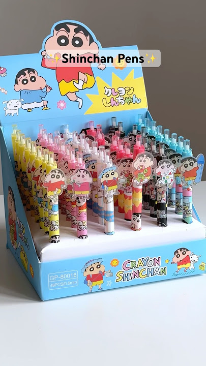 Shinchan Gel Pens 🌷✨#trending #shinchan #gelpens #stationery #stationary #kawaii