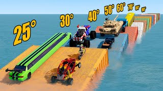 Water Ramp Angle Competition  Beamng drive