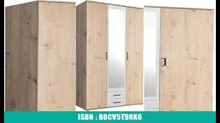 Chicago Elegant Wardrobe with Lots of Storage Space - Versatile Hinged Door Cupboard in Artisan
