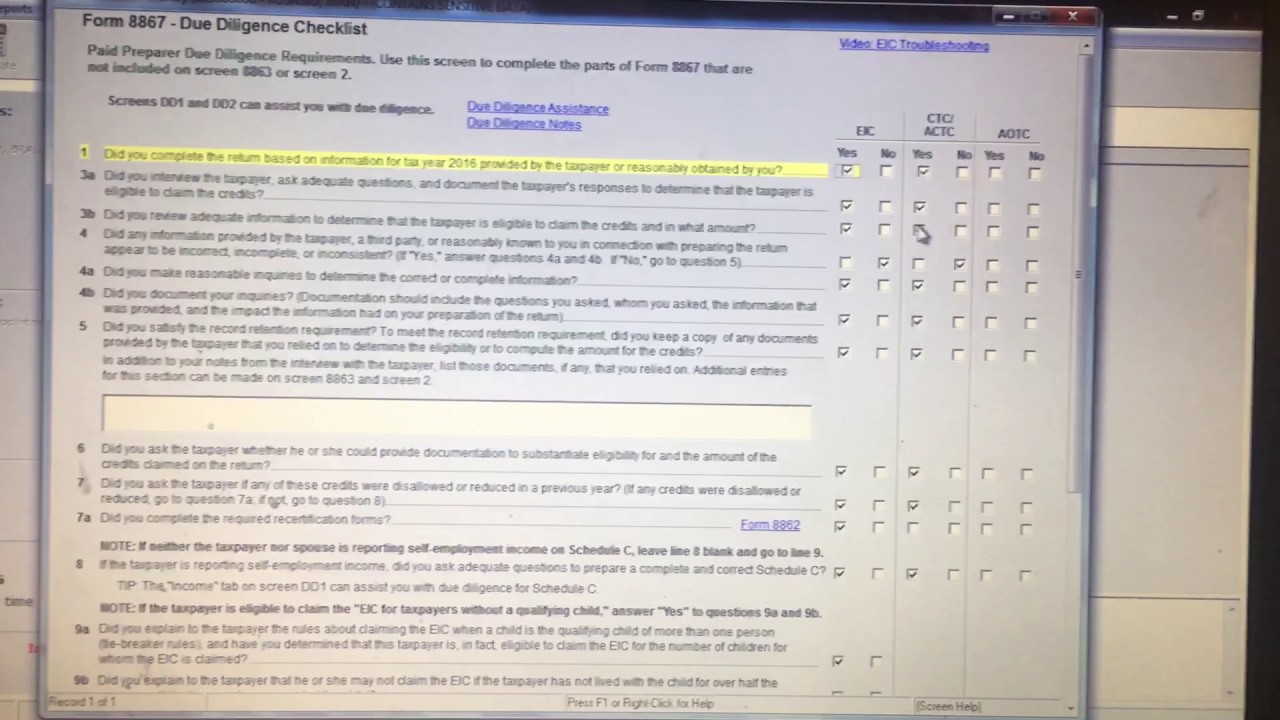 earn income credit drake youtube 2016 form 8867