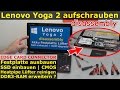 Lenovo Yoga 2 - HDD SSD wechseln | CMOS | Lüfter reinigen | RAM Upgrade | Edge Card Connector