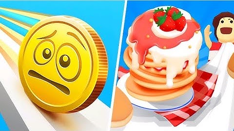 Coins Run Vs Pancake Run - All Levels Android iOS Gameplay Walkthrough New Update