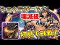 【パズドラ】シェヘラザード降臨壊滅級！完全耐性のミラボレアスPTで初見チャレンジ♪スキルレベルに究極の進化素材は...?【新降臨】