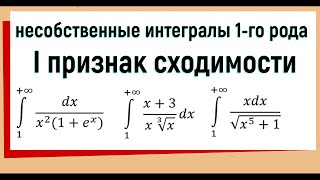 10. Признаки сходимости несобственных интегралов. Признак сравнения.