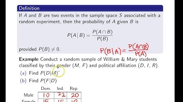 Conditional probability -- Example 2