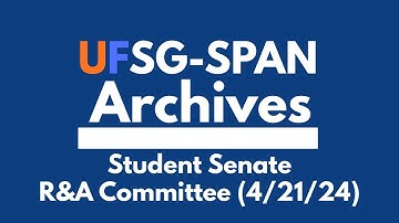 UFSG-SPAN Archives: April 21, 2024 Replacement & Agenda Committee Meeting (Part II)