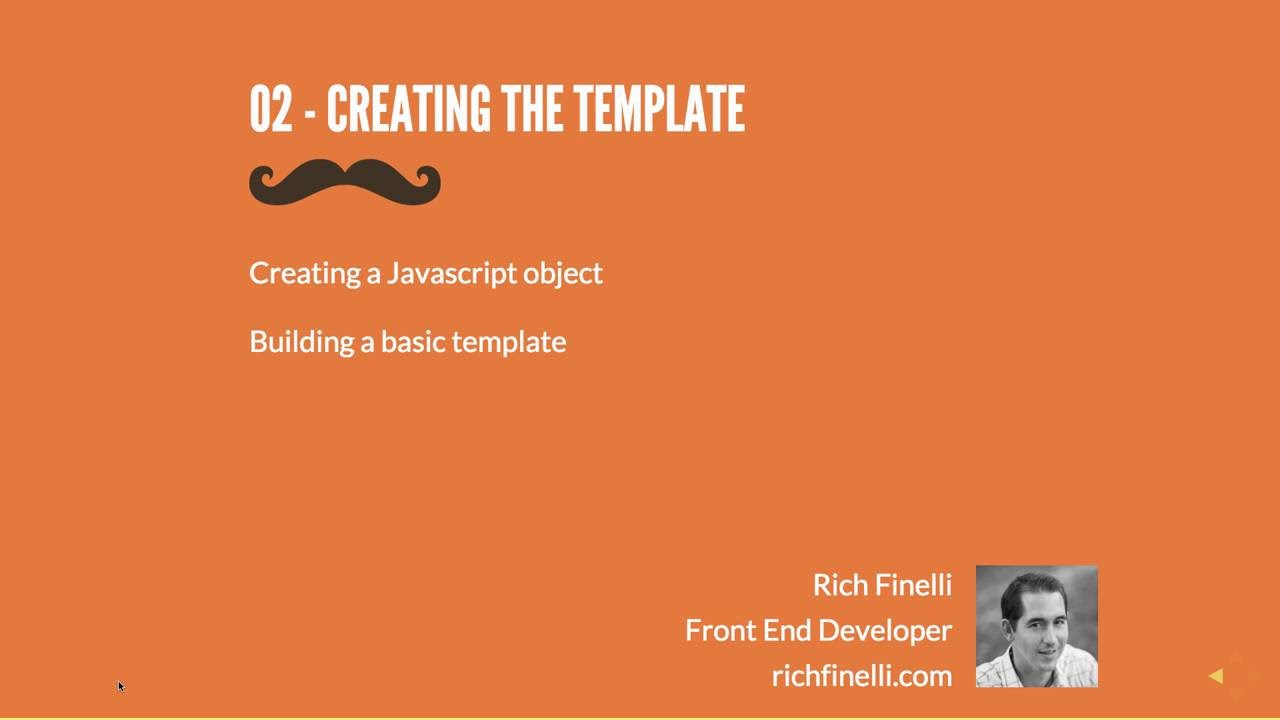 02 handlebars training creating the template youtube