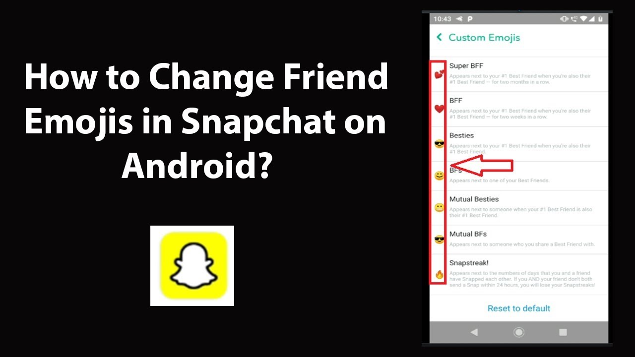 How To Change Friend Emojis In Snapchat On Android? - Youtube