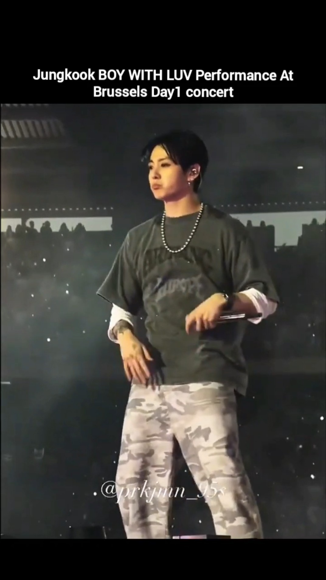 Jungkook BOY WITH LUV Performance At BTS BRUSSELS Day1 Concert