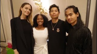 Angelina Jolie Is Emotional As She Attends Zahara’s Sorority Luncheon Along With Her Siblings