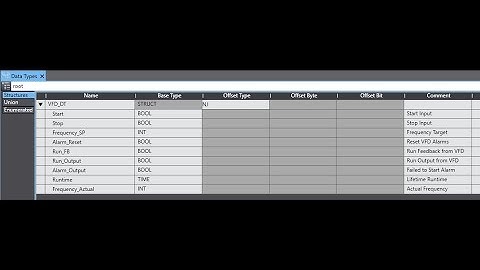 UDTs in Sysmac Studio
