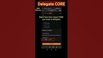 Stake CORE | Delegate CORE coin to Validator