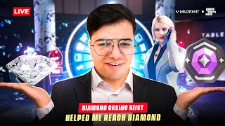 🔴Diamond casino heist helped me reach diamond in valo😜| VALORANT INDIA LIVE !discord | #valorant