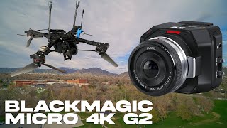 Blackmagic Micro Studio Camera 4K G2 on an FPV Drone