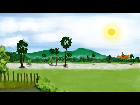 #09 Processing of drawing Rice field