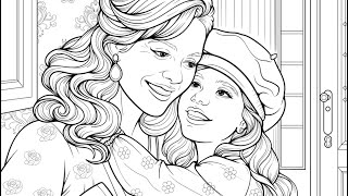 Mom and Daughter Love Gifts Zen Color Paint by Number Coloring app #coloringbook #family screenshot 5