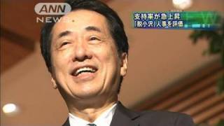 菅新内閣の支持率は58.7％　ANN世論調査（10/06/07）