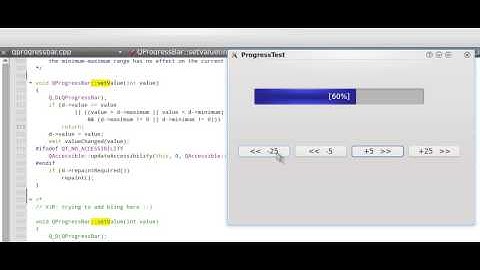 Plain Qt progress bar