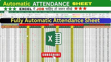 🔥 Fully Automatic Attendance Sheet in Excel | Salary Calculation with Formula | Excel Tutorial 2025⚡