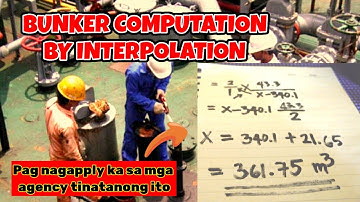 How to Compute Bunker  by interpolation(Tagalog tutorial) easy and shortway...#seamansvlog