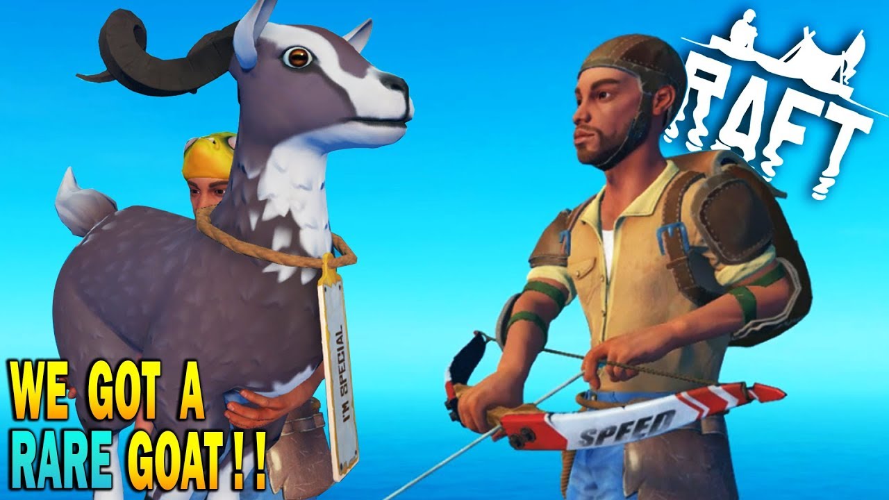 Raft RARE GOAT & MAKING ARMOR + BACKPACK!! Raft Survival Multiplayer