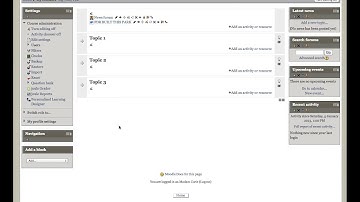 New Moodle: Private Files and Moving Blocks Around