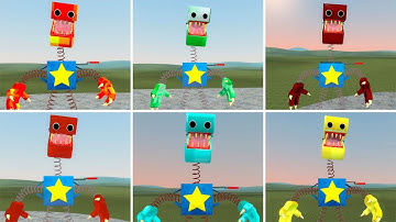 ALL SMILING CRITTERS GIANT FORMS VS ALL FNAF 1-10 ANIMATRONICS In Garry