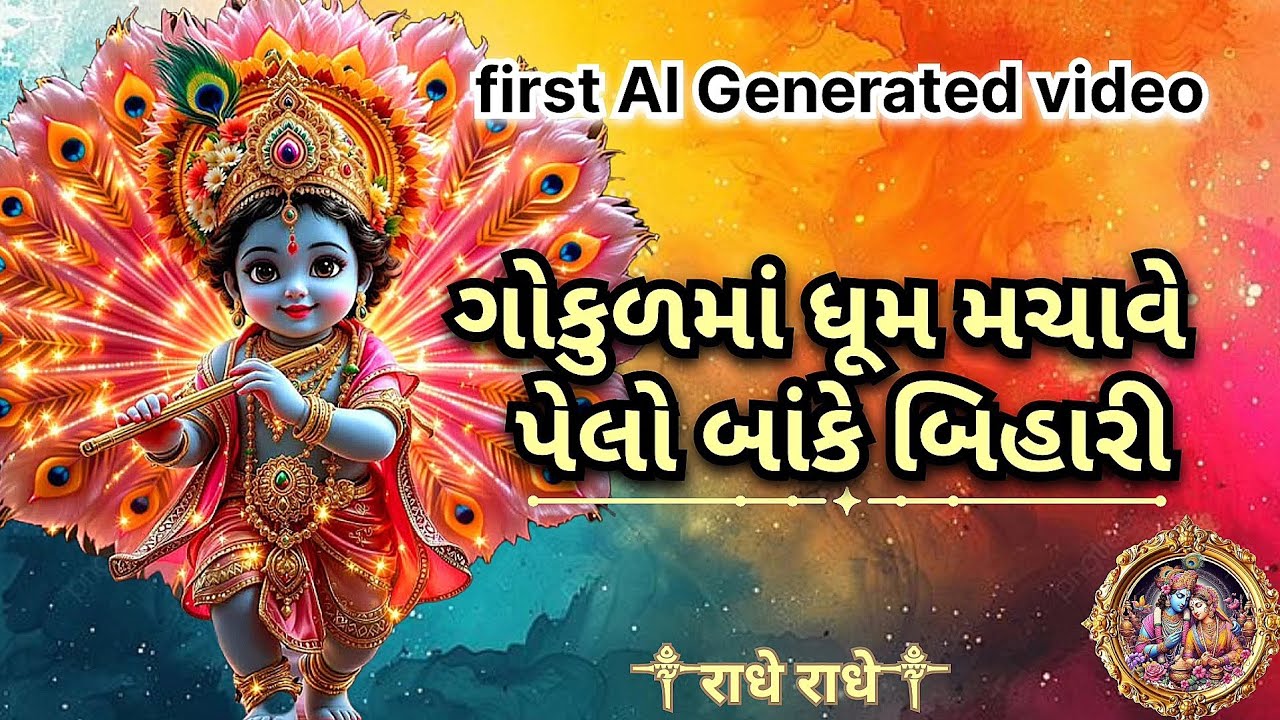 Ai generated bhajan video | ગોકુળમાં ઘૂમ મચાવે બાંકેબિહારી | Holi 2026 | rango ki holi 
