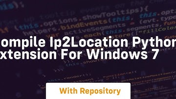 Compile IP2Location Python extension for Windows 7