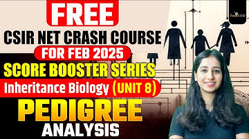 CSIR NET FEB 2025 | | Inheritance Biology  UNIT 8 - Pedigree Analysis - FREE CRASH COURSE