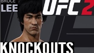 EA Sports UFC 2 BRUCE LEE knockouts vs Lawler HD (PS4) Gameplay