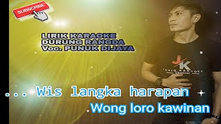 DURUNG RANGDA versi ochol dhut (cover) lirik karaoke nada cowo