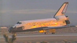 Spectacular Early Space Shuttle Columbia Landing