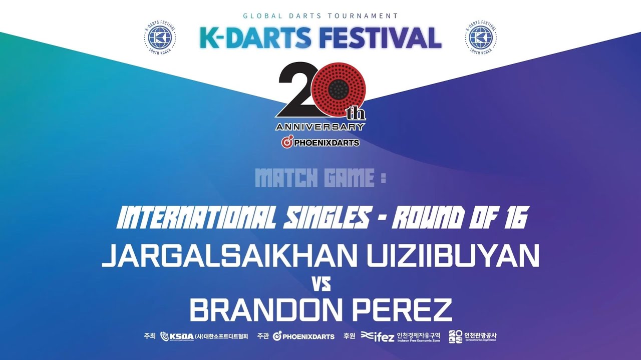 2025 K DARTS FESTIVAL International Singles Round of 16 Jargalsaikhan vs Brandon Perez