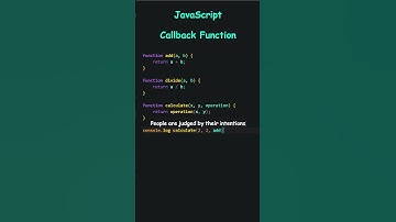 JavaScript Callback Function