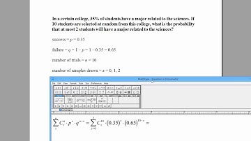 How to Solve a Selected Binomial Distribution Word Problem: #3. [HD]