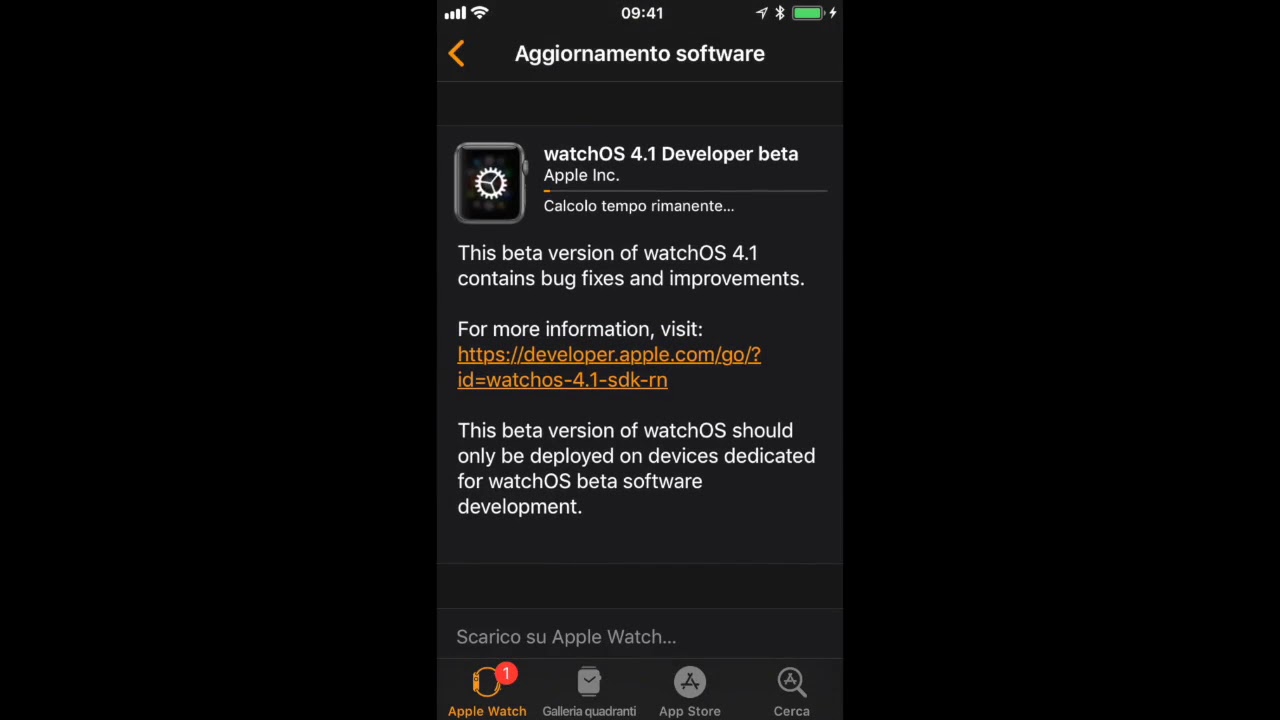 Installare watchOS 4.1 Beta Sviluppatore 1 GRATIS / Install watchOS 4.1 Developer Beta 1