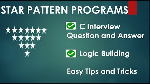Star Pattern Program in C in Hindi | C Interview Questions and Answers