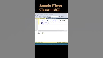 Sample Where Clause in SQL #sql #sqlserver #shorts