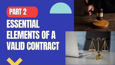 ESSENTIAL ELEMENTS OF A VALID CONTRACT|PART 2 | in Hindi
