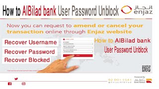 How to AlBilad bank user password Unblock and Recover forgot user password