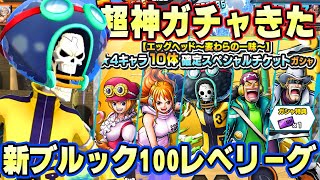 新ブルック100レべフルブ初見リーグ!星4全部確定の神ガチャきた!【バウンティラッシュ】